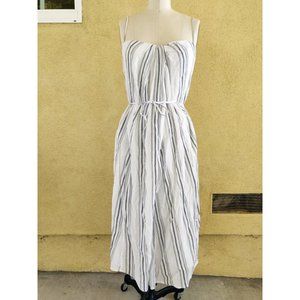 Vince Striped Textured Gauze Summer Dress